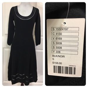 Anthropologie Viola Black Sweater Dress